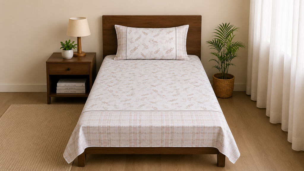[S 1] Single Bedsheet | Pure Cotton