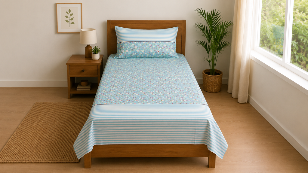 [S 3] Single Bedsheet | Pure Cotton