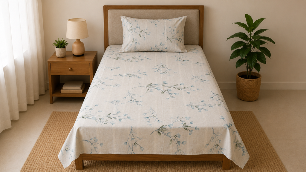 [S 4] Single Bedsheet | Pure Cotton