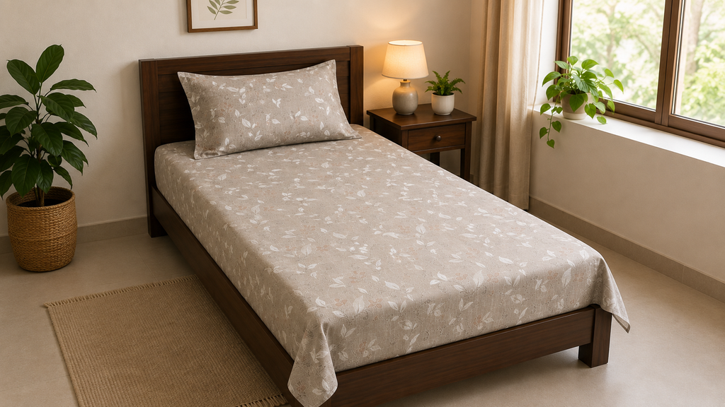 [S 5] Single Bedsheet | Pure Cotton