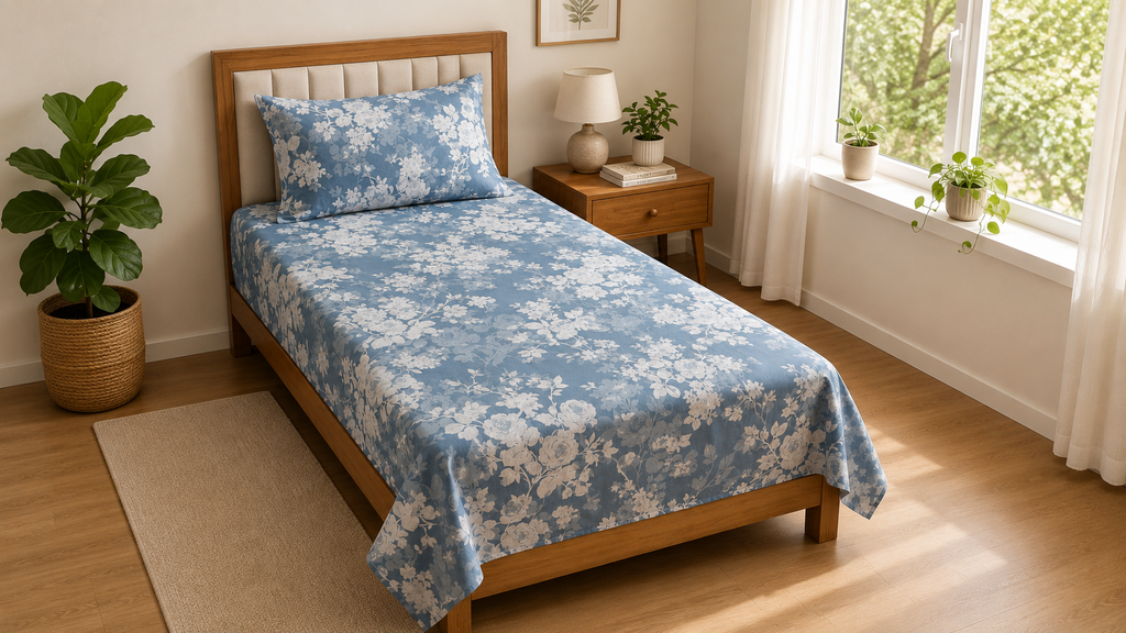 [S 7] Single Bedsheet | Pure Cotton