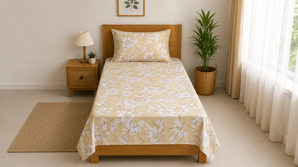 [S 9] Single Bedsheet | Pure Cotton
