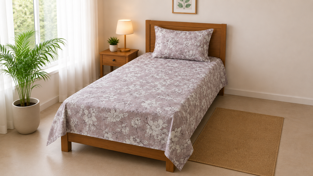[S 10] Single Bedsheet | Pure Cotton